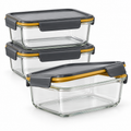 Glass Meal Prep Containers Set of 3