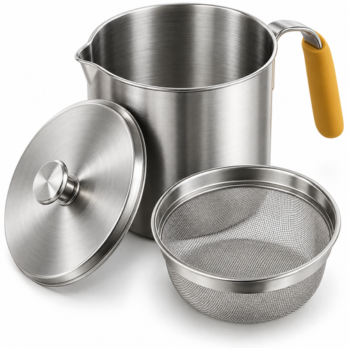 1.5L Stainless-Steel Cooking Oil Filter Pot