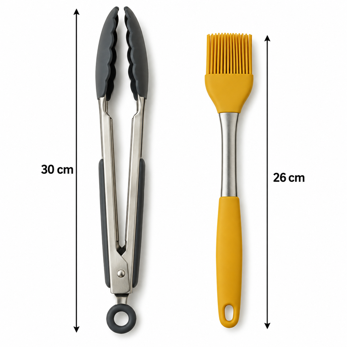 Silicone Basting Brush and Tongs Set