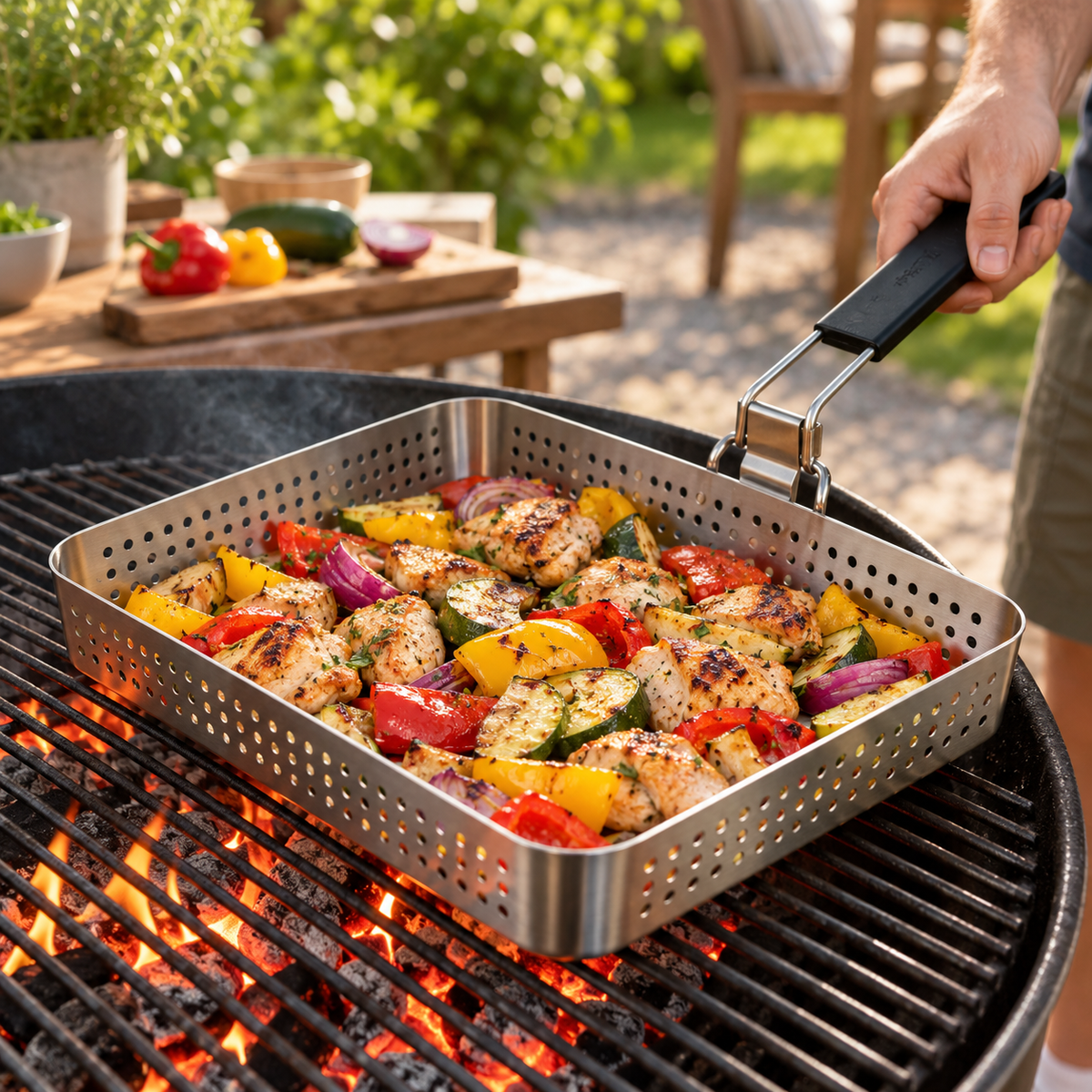 Stainless-Steel Grill Basket